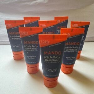 8 Pk: Mando Whole Body Deodorant Invisible Cream Pro Sport Scent 0.5oz ea NEW